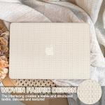 Beige Woven Leather Case for MacBook Pro 14