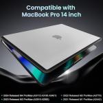 B BELK Frosted Clear MacBook Pro 14 Inch Case