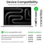 Pink Flower Hard Shell Case for MacBook Pro 14