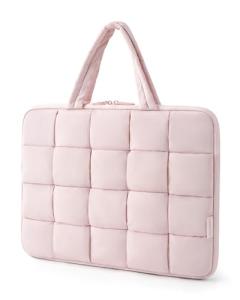BAGSMART 15.6 Inch Pink Laptop Sleeve & Handle