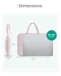 BAGSMART 15.6 Inch Pink Laptop Sleeve & Handle