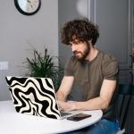 Stylish Black Wave Case for MacBook Pro 13