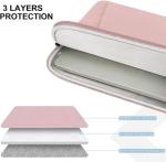 14-Inch Laptop Sleeve Case with Accessories Pocket, Pink