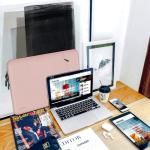 14-Inch Laptop Sleeve Case with Accessories Pocket, Pink