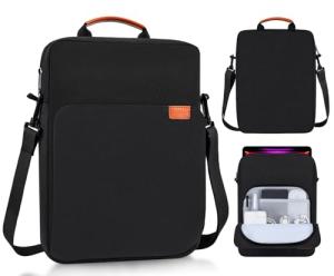 13 Inch Black Laptop Bag for MacBook and iPad