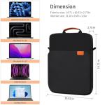 13 Inch Black Laptop Bag for MacBook and iPad