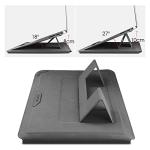 Gray Leather Laptop Sleeve for MacBook 13