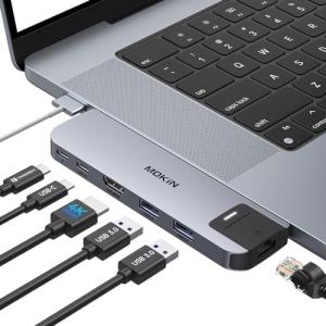 Multiport USB-C HDMI Hub for MacBook 2021-2023