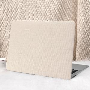 Beige Woven Hard Shell Case for MacBook Pro