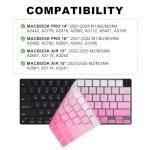 MacBook Keyboard Cover - Ombre Rose Red
