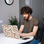 Brown Wave Case for MacBook Pro 14 Inch