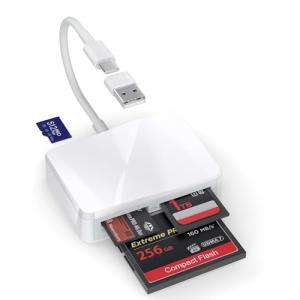 4-in-1 USB-C SD Card Reader for Mac and iPhone