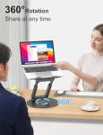 Telescopic Laptop Stand with 360° Swivel Base