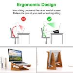 Bamboo Vertical Laptop Stand for MacBook and More