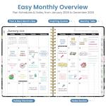 2026 Planner, Weekly and Monthly Planner for Women, January 2026 to December 2026, Pretty Hardcover 2026 Calendar Planner Book with Tabs, Inner Pocket, Spiral Bound, Perfect Office Home School Supplies - 6.3" x 8.5", Celestial