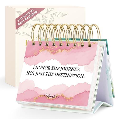 Inspirational Calendar 2026, Motivational Calendar Includes 366 Positive Quotes and Affirmations, Inspirational Gifts for Women, Motivational Desk Decor for Women