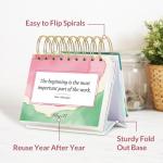 Inspirational Calendar 2026, Motivational Calendar Includes 366 Positive Quotes and Affirmations, Inspirational Gifts for Women, Motivational Desk Decor for Women