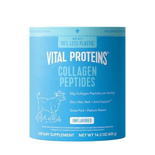 Vital Proteins Collagen Peptides Powder - Grass Fed Collagen Peptides for Hair, Nail, Skin, Bone & Joint Health, Unflavored, 14.3oz