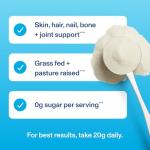 Vital Proteins Collagen Peptides Powder - Grass Fed Collagen Peptides for Hair, Nail, Skin, Bone & Joint Health, Unflavored, 14.3oz