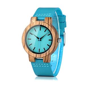 BOBO BIRD Women's Bamboo Wood Watch with Leather Strap