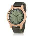 BOBO BIRD Bamboo Wooden Watch with Green Strap