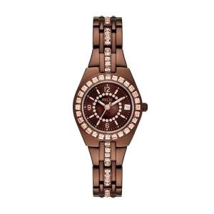 Fossil Women's Queen's Court Brown Wood Watch