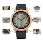 BOBO BIRD Bamboo Wooden Watch with Green Strap