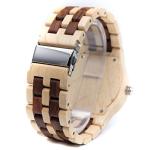 BEWELL Men's Maple and Red Sandalwood Wood Watch