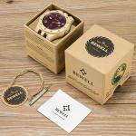 BEWELL Men's Maple and Red Sandalwood Wood Watch