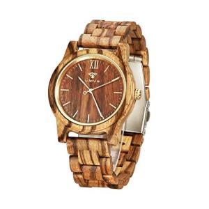 VICVS Unisex Wooden Watch with Adjustable Strap