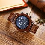 Men's Sandalwood Wooden Watch with Date Display