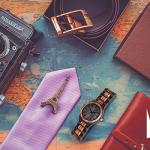 BYMAX Men’s Zebra Wood Quartz Watch