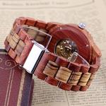 Dentily Men's Wooden Skeleton Automatic Watch