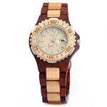 BEWELL Women’s Red Sandalwood Quartz Wrist Watch