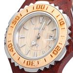 BEWELL Women’s Red Sandalwood Quartz Wrist Watch