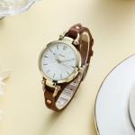 BUREI Women’s Simple Leather Strap Wood Watch