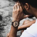 BOBO BIRD Men's Stylish Wood and Steel Watch