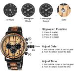 BOBO BIRD Men's Stylish Wood and Steel Watch
