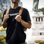 BOBO BIRD Men's Stylish Wood and Steel Watch