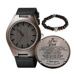 Kenon Engraved Wood Watches for Men