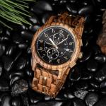 BOBO BIRD Men's Stylish Wooden Chronograph Watch