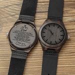 Kenon Engraved Wood Watches for Men