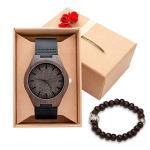 Kenon Engraved Wood Watches for Men