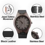 Kenon Engraved Wood Watches for Men