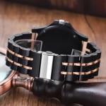 Dentily Men's Casual Wooden Quartz Watch