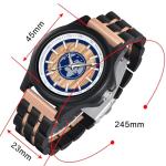 Dentily Men's Casual Wooden Quartz Watch