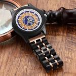 Dentily Men's Casual Wooden Quartz Watch