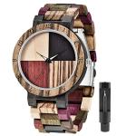 Colorful Bamboo Wood Analog Watch for Men