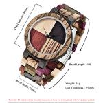 Colorful Bamboo Wood Analog Watch for Men