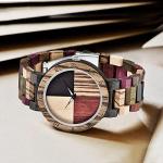 Colorful Bamboo Wood Analog Watch for Men